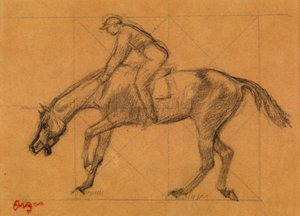 Koniec wyścigu, ok. 1882 r. (kreda na barwionym papierze) autorstwa Edgar Degas