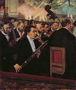 Orkiestra operowa, ok. 1870 (olej na płótnie) autorstwa Edgar Degas