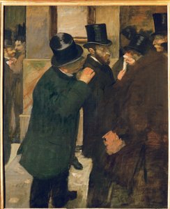 Giełda w Paryżu (olej na płótnie) autorstwa Edgar Degas