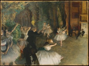 Próba baletowa na scenie autorstwa Edgar Degas