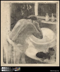 Umywalka, ok.1880-85 autorstwa Edgar Degas
