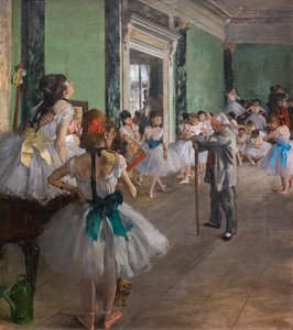 Zajęcia taneczne. Początek 1873, koniec 1875-1876. Olej na płótnie. autorstwa Edgar Degas