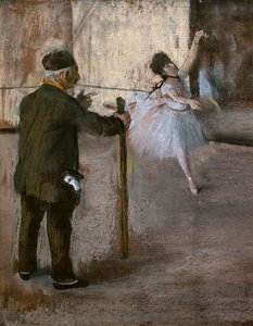 Lekcja tańca (szczegóły). Około 1876 r. Pastel na papierze naklejonym na tekturę. autorstwa Edgar Degas