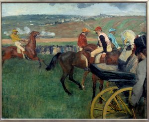 Tor wyścigowy, dżokeje amatorzy przy samochodzie Obraz Edgara Degasa (1834-1917) 1876-1887 Ndz. 0,66x0,81 m Paryż, Muzeum Orsay autorstwa Edgar Degas