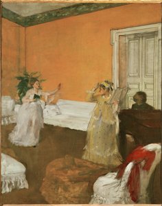 Próba piosenki (olej na płótnie) autorstwa Edgar Degas