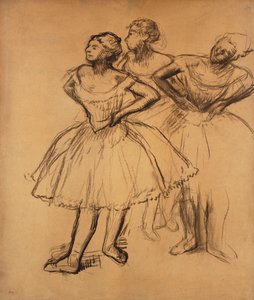 Trzech tancerzy; trzech tancerzy, autorstwa Edgar Degas