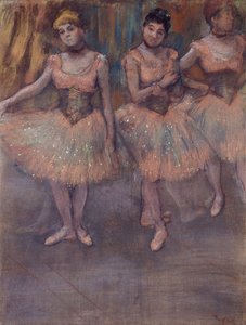 Trzech tancerzy przed treningiem, ok.1880 autorstwa Edgar Degas
