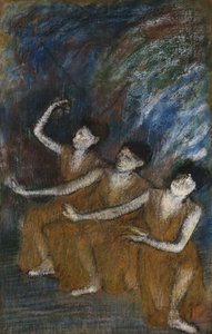 Trzech tancerzy, ok. 1895-98 autorstwa Edgar Degas