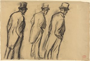 Trzy studia o stanie Ludovica Halévy autorstwa Edgar Degas
