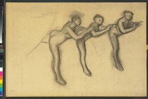 Trzech tancerzy w rajstopach, ok. 1895-1900 autorstwa Edgar Degas