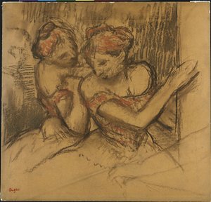Dwóch tancerzy autorstwa Edgar Degas