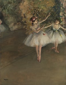 Dwóch tancerzy na scenie, c.1874 autorstwa Edgar Degas