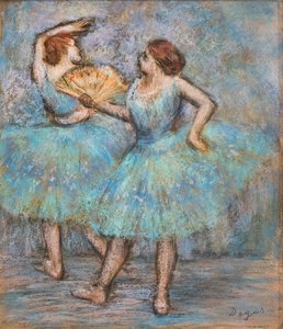 Dwóch tancerzy. Około 1905. Pastel na tekturze. autorstwa Edgar Degas