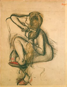 Kobieta czesząca włosy autorstwa Edgar Degas
