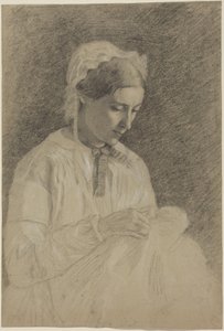 Kobieta haftująca autorstwa Edgar Degas