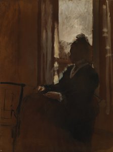 Kobieta przy oknie, ok. 1871-2 (olej na papierze na płótnie) autorstwa Edgar Degas