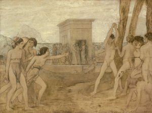Młode Spartanki rzucają wyzwanie chłopcom autorstwa Edgar Degas