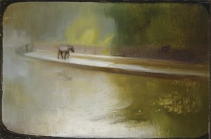 Poranek: Kanał Glamorgan (olej na płycie) autorstwa Edgar Herbert Thomas