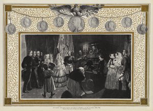 Jej Wysokość Królowa odwiedzająca Grób Napoleona I Inwalidów, Paryż, 1855 r. autorstwa Edgar Melville Ward