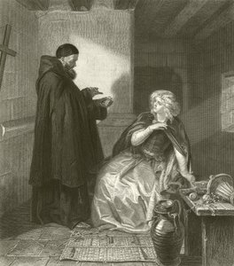 Julia w celi brata Wawrzyńca (rycina)