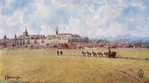 Północna Hiszpania: Astorga, z południowego wschodu (kolor lito) autorstwa Edgar T. A. Wigram