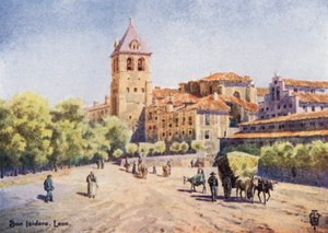 Północna Hiszpania: Leon, kościół San Isidoro (kolor lito)
