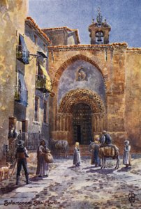 Północna Hiszpania: Salamanka, kościół San Martin (kolor lito) autorstwa Edgar T. A. Wigram