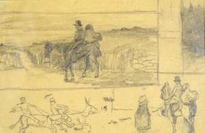 Irlandzki wózek (ołówek na papierze) autorstwa Edith Oenone Anna Somerville