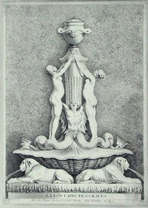 La Fontaine des Graces, grawerowane przez Huquier (grawerowanie)