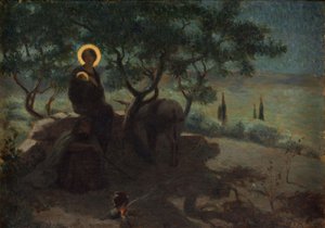 Lot do Egiptu, ok. 1915 (olej na płótnie) autorstwa Edmond (1861 1943) Tapissier