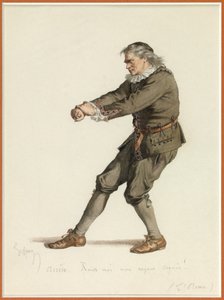 Portret Harpagona, ok. 1870 (akwarela) autorstwa Edmond Aime Florentin Geffroy