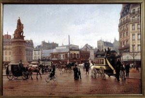 Widok na Place Clichy w 1896 r. Obraz Edmonda Grandjeana (1844-1908) 1896 nd. 0,85x1,3 m Paryż, Muzeum Carnavalet