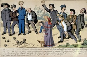 Mały mieszczanin grający w kulki - komiks społeczny autorstwa Lavrate