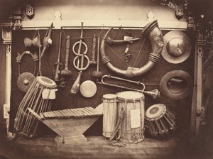 Martwa natura z instrumentami muzycznymi, ok. 1863 (zdjęcie) autorstwa Edmond Lebel