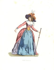 Modna kobieta, Francja autorstwa Edmond Lechevallier Chevignard