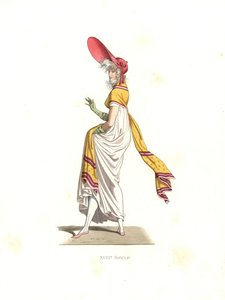 Modna kobieta Merveilleuse, Francja autorstwa Edmond Lechevallier Chevignard