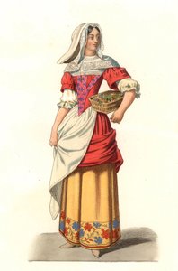 Francuski chłop XVII wiek, z ryciny Jean Saint Jean - Litografia z ilustracji Edmonda Lechevallier-Chevignarda (1825-1902), z „Costumes historiques des 16th