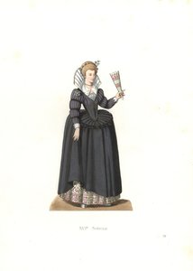Francuzka z czasów panowania króla Henryka III autorstwa Edmond Lechevallier Chevignard