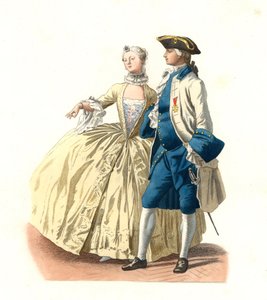Oficer gubernator Marsylii i dama jakości, Francja