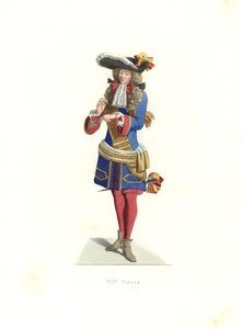 Oficer królewski, Francja autorstwa Edmond Lechevallier Chevignard
