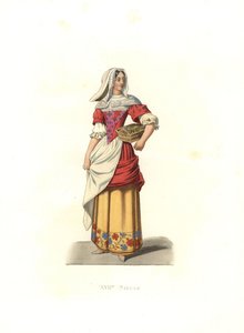 Chłopka, Francja autorstwa Edmond Lechevallier Chevignard
