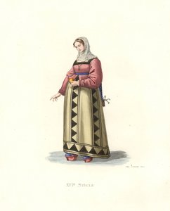 Kobieta z Burgos, Hiszpania autorstwa Edmond Lechevallier Chevignard
