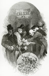 Emargement - ilustracja z Napoleona le Petit, XIX w. (rycina bw) autorstwa Edmond Morin