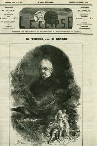 Portret Adolphe Thiersa (1797-1877), francuskiego polityka. Okładka w „”L