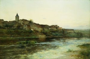 Francuskie miasteczko nad rzeką autorstwa Edmond Petitjean