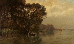 Skalda niedaleko Wetteren (Belgia) autorstwa Edmond de Schampheleer