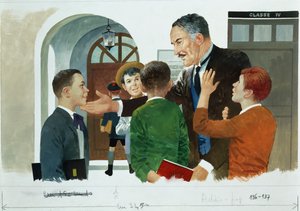 Pożegnanie z „Serca” Edmondo De Amicis (rysunek)