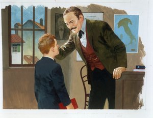 Wdzięczność, z Serca, Edmondo De Amicis, rysunek