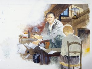 Biblioteka Stardiego, z Serca, Edmond De Amicis, rysunek