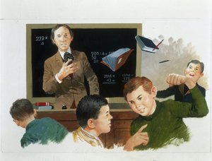 Nauczyciel zaopatrzenia, z Serca, Edmondo De Amicis, rysunek